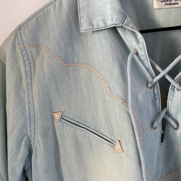 Tasha Polizzi Brentwood Shirt - Chambray - Pearl Button Snaps - SZ S NEW - Picture 5 of 9